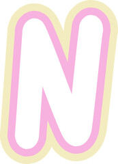 cute colorful alphabet hand draw decoration