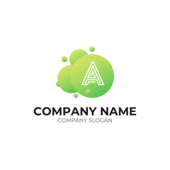 A letter vector logo design. creative monogram business logo with A alphabet.