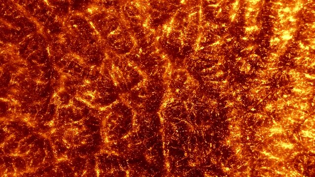 Sun surface in details morphing magma energy abstract art background reveal artistic grunge color cloud flow texture overlay spread effect particles motion intro