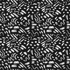Contemporary Chalk Free Hand Seamless Pattern