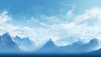 Fototapeta na wymiar mountain range with blue sky background