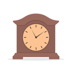 Vintage style brown fireplace clock