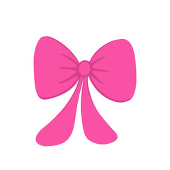pink hair bow, doll accessory. Vector Illustration for printing, backgrounds, covers and packaging. Image can be used for greeting cards, posters, stickers and textile. Isolated on white background.