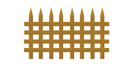 brown wooden fence PNG background. can be isolated for a scene illustration. design and decoration