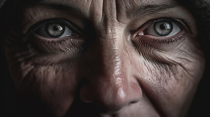 An introspective woman her eyes clouded with uncertainty as if grappling with an intricate riddle that tugs at her thoughts. 