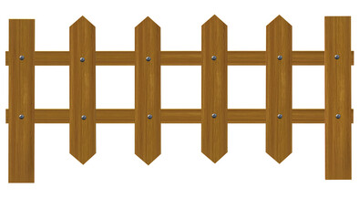 brown wooden fence transparent background Can be used as an illustration of a scene Wooden fence design and decoration PNG