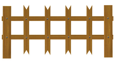 brown wooden fence transparent PNG background. Can be used as an illustration of a scene Wooden fence design and decoration PNG
