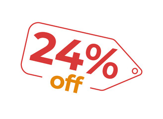 24, 24%, 24% OFF, 24% de desconto, Desconto OFF, Promoção, etiqueta de desconto, etiqueta de preço