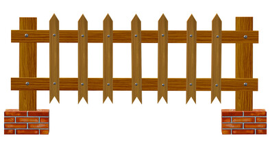 wooden fence PNG background. can be isolated for a scene illustration. design and decoration