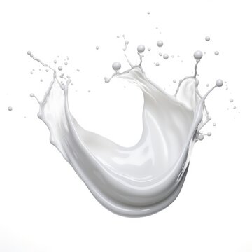 Milk or white liquid splash isolated on white background