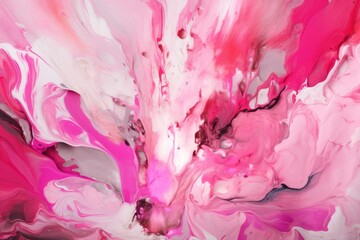 Obraz premium A colorful abstract painting with shades of pink and white