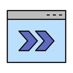 Fototapeta premium Forward Icon Design