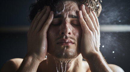 A Person Taking A Shower 