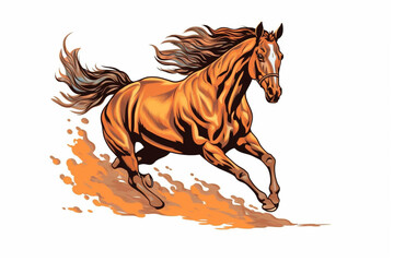 cartoon tail of a horse running