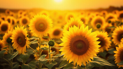 Obraz premium sunflower field in summer