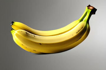 banana on black. Generative AI