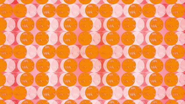 funky style mod 60s retro vintage dots text copy overlay zoom loop circle zooming words video