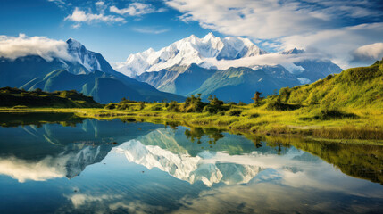 Obraz premium Breathtaking Mountain Landscape and Lush Nature