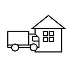 Delivery Shopping Icon Style Line