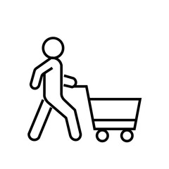 Obraz premium Delivery Shopping Icon Style Line