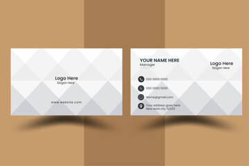 Double-sided creative and modern business card template. Vector illustration.
