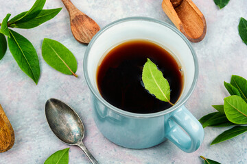 Bay leaf herbal tea or infusion.