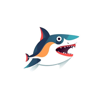 Shark logo design template. Vector illustration of a shark icon.
