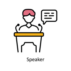 Speaker Filled Outline Icon Design illustration. Product Management Symbol on White background EPS 10 File