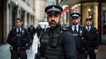 Professional policeman. Beautiful illustration picture. Generative AI