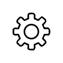 gear icon isolated on white background