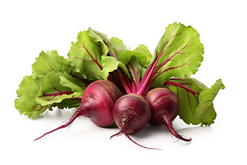 Fresh beetroot isolated on white background.