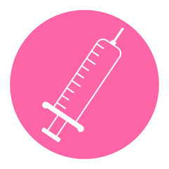pink syringe circle icon