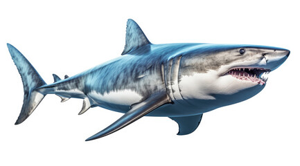 Naklejka premium Photo of a Great Shark isolated on a white background