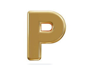 3d golden alphabet text effect