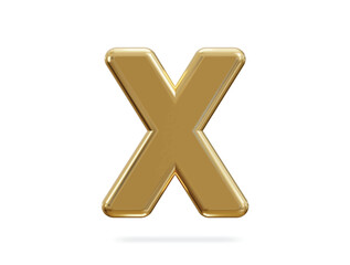 Obraz premium 3d golden alphabet text effect