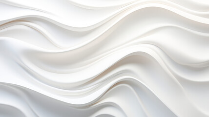 Obraz na płótnie Canvas White waves background or wallpaper. Soft lights website design. AI generated.