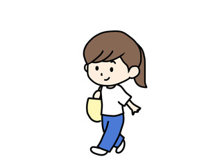 買い物　女性　イラスト