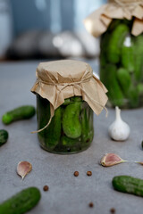 green olives in a glass jar