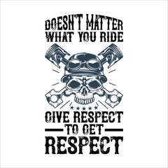 Stylish , fashionable  and awesome Biker and motorcycle typography  illustrator