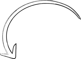 Arrow hand drawing for decoration and design.
