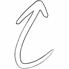 Arrow hand drawing for decoration and design.
