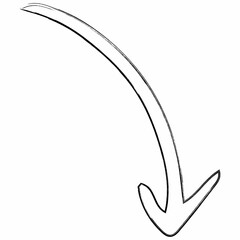 Arrow hand drawing for decoration and design.
