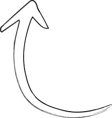 Arrow hand drawing for decoration and design.
