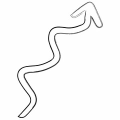 Arrow hand drawing for decoration and design.
