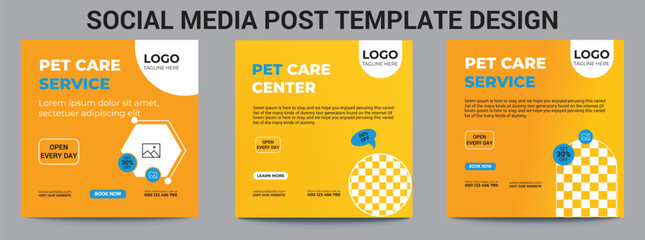 Naklejka premium Pet shop banner for social media post and story template