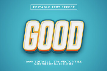 Good 3d Editable Text Effect Cartoon Style Premium Vector