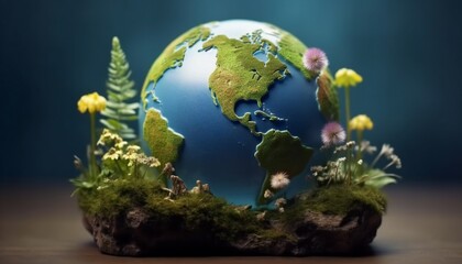 Obraz na płótnie Canvas World environment and mother earth day concept with globe
