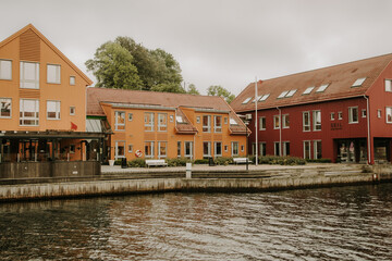 Kristiansand w pochmurny dzień, Norwegia