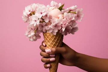 The Joy of Hand-Holding Ice Cream. Generative Ai