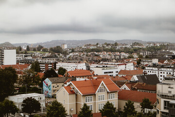 Panorama miasta Kristiansand w Norwegii